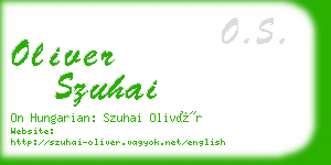 oliver szuhai business card